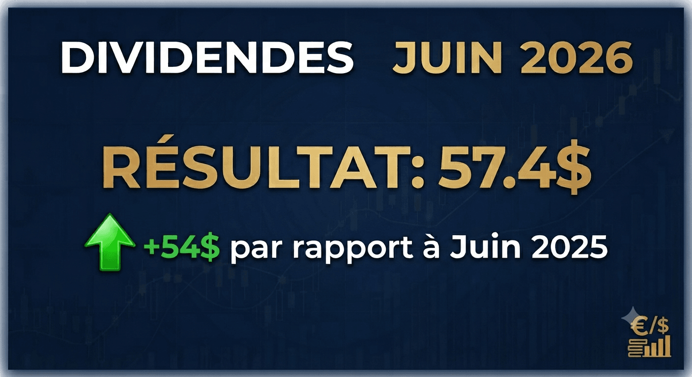 Bilan dividendes juin 2026 : mon record à 57,40 $ Bilan dividendes juin 2026 : mon record à 57,40 $